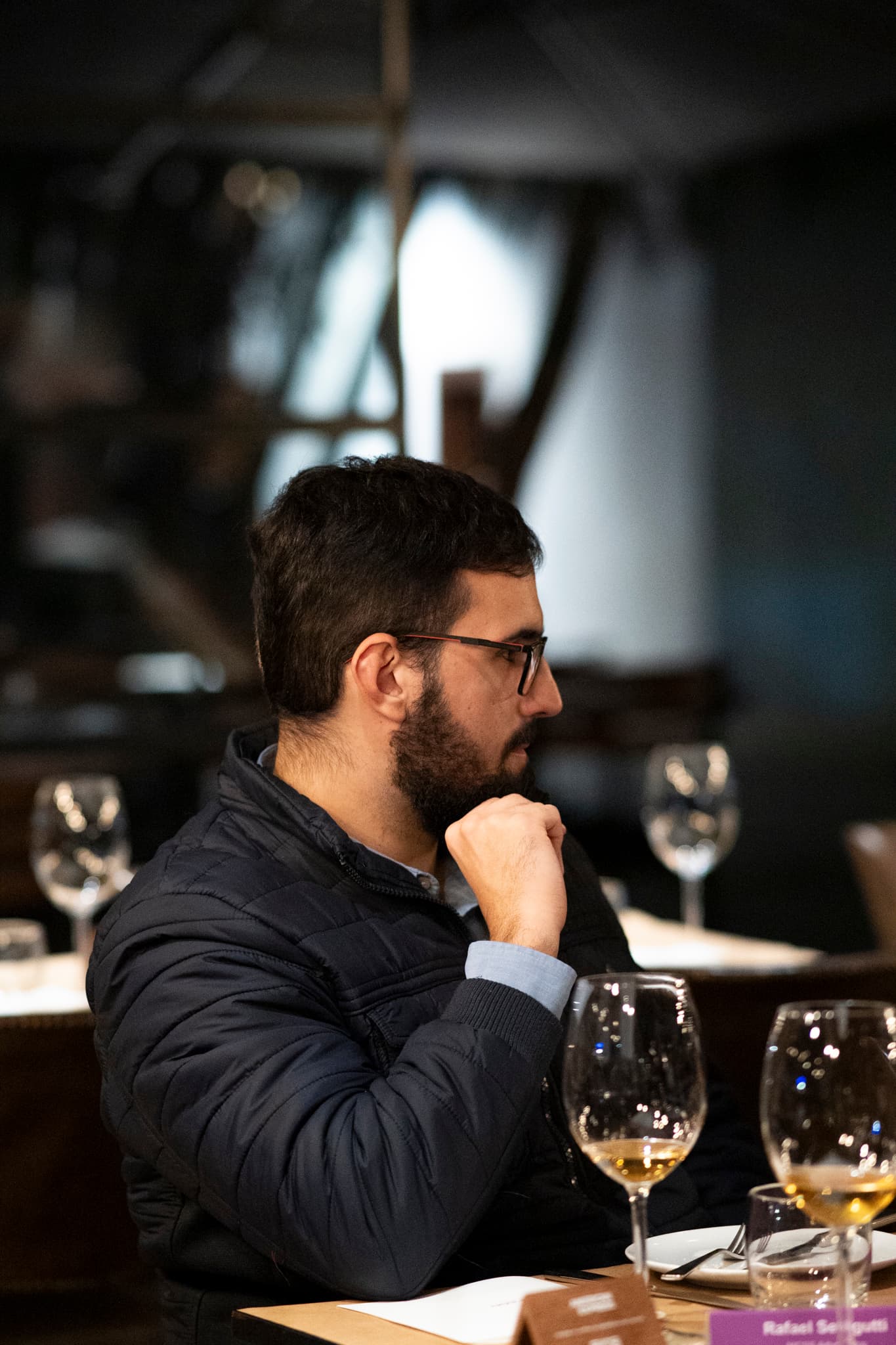 Nicolas Azevedo em um jantar da Santée