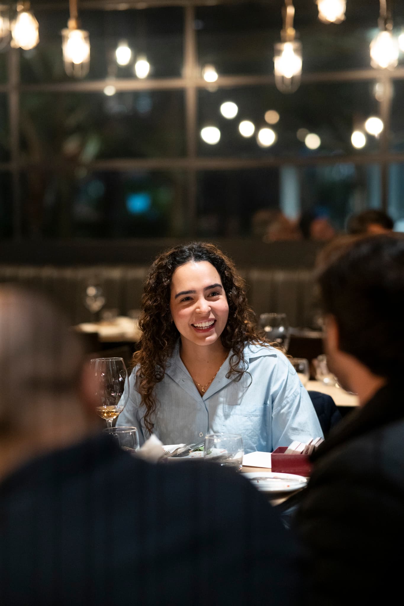 Maria Pereira em um jantar da Santée