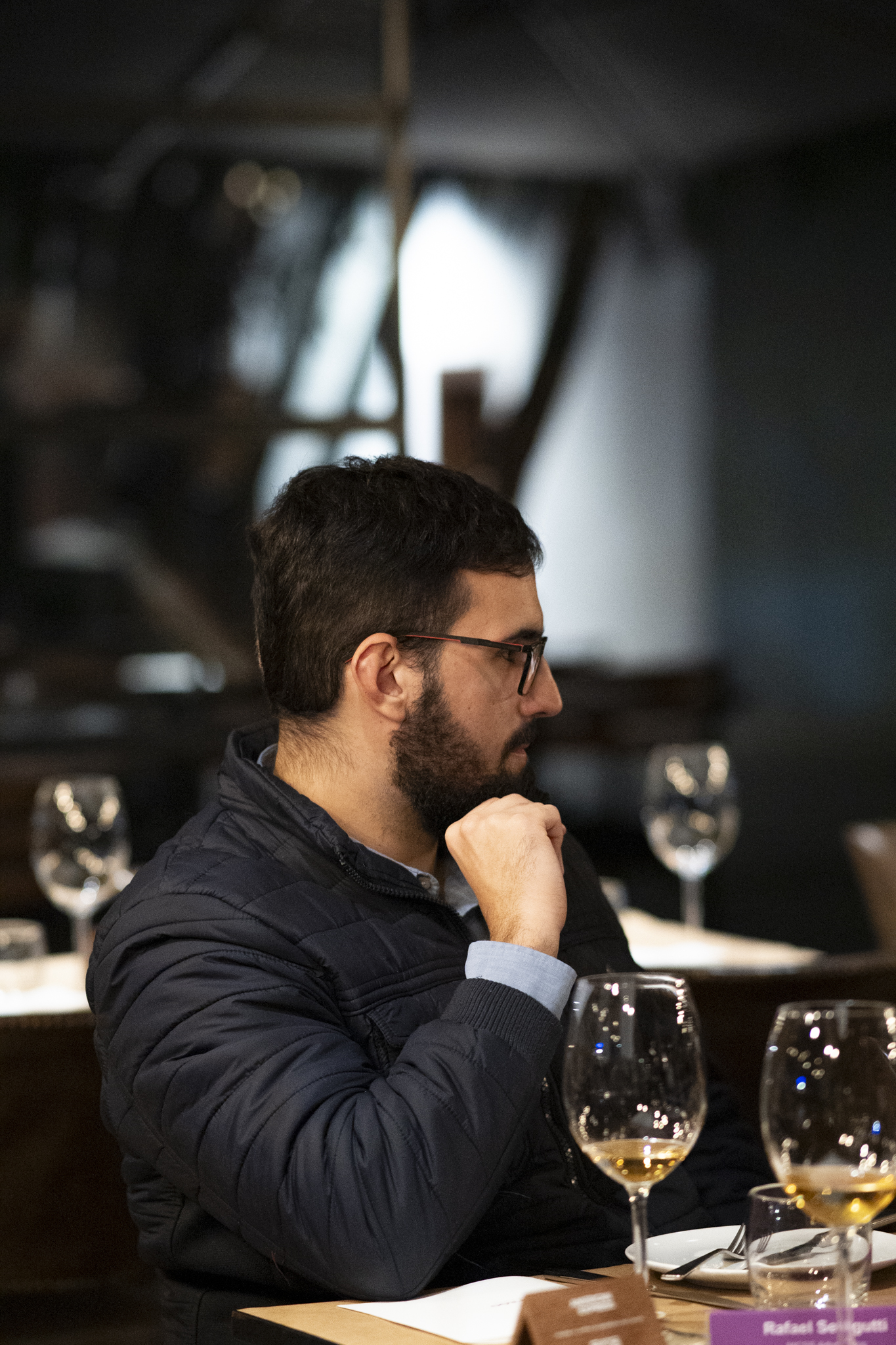 Nicolas Azevedo em um jantar da Santée