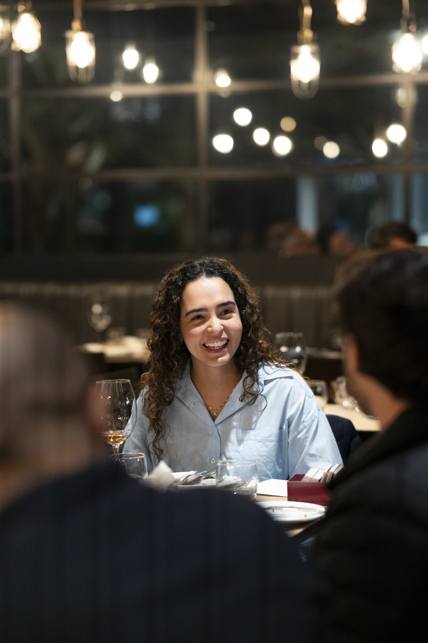 Maria Pereira em um jantar da Santée